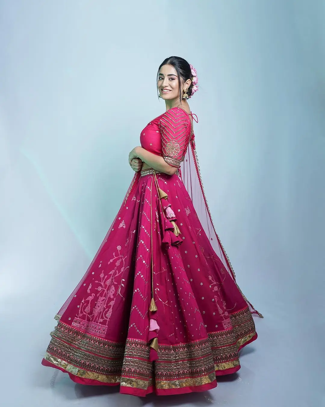 Tollywood Actress Rashi Singh in Pink Lehenga Choli